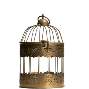 Gold floral cage medium
