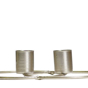 Flat gold double circle holder