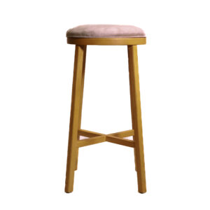 Velvet  nude bar stool