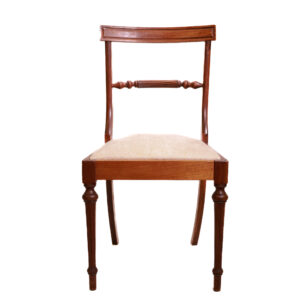 Button leggy brown chair