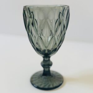 Crystal wine glass grey