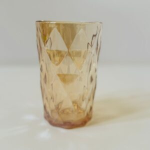 Crystal tumbler glass amber