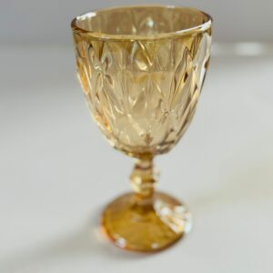 Crystal wine glass amber