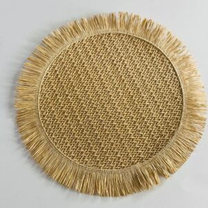 Textured round placemat